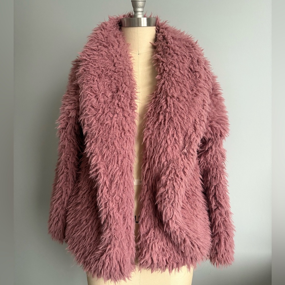 Aeropostale Mauve Faux Fur Jacket